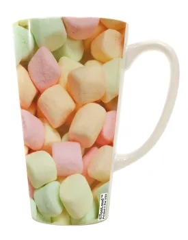 16 Ounce Conical Latte Coffee Mug All Over Print - Perfect for Marshmallow Enthusiasts TooLoud