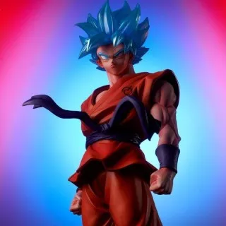 19” Inch Tall HUGE Gigantic Series Goku LIGHT UP LED SSGSS Blue X10 Kaio-ken Kaioken LIMITED EDITION