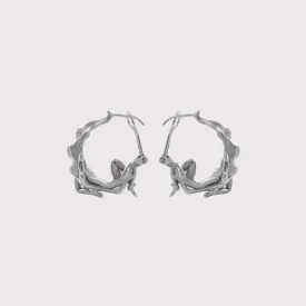 Amantes Hoop Earrings - Silver
