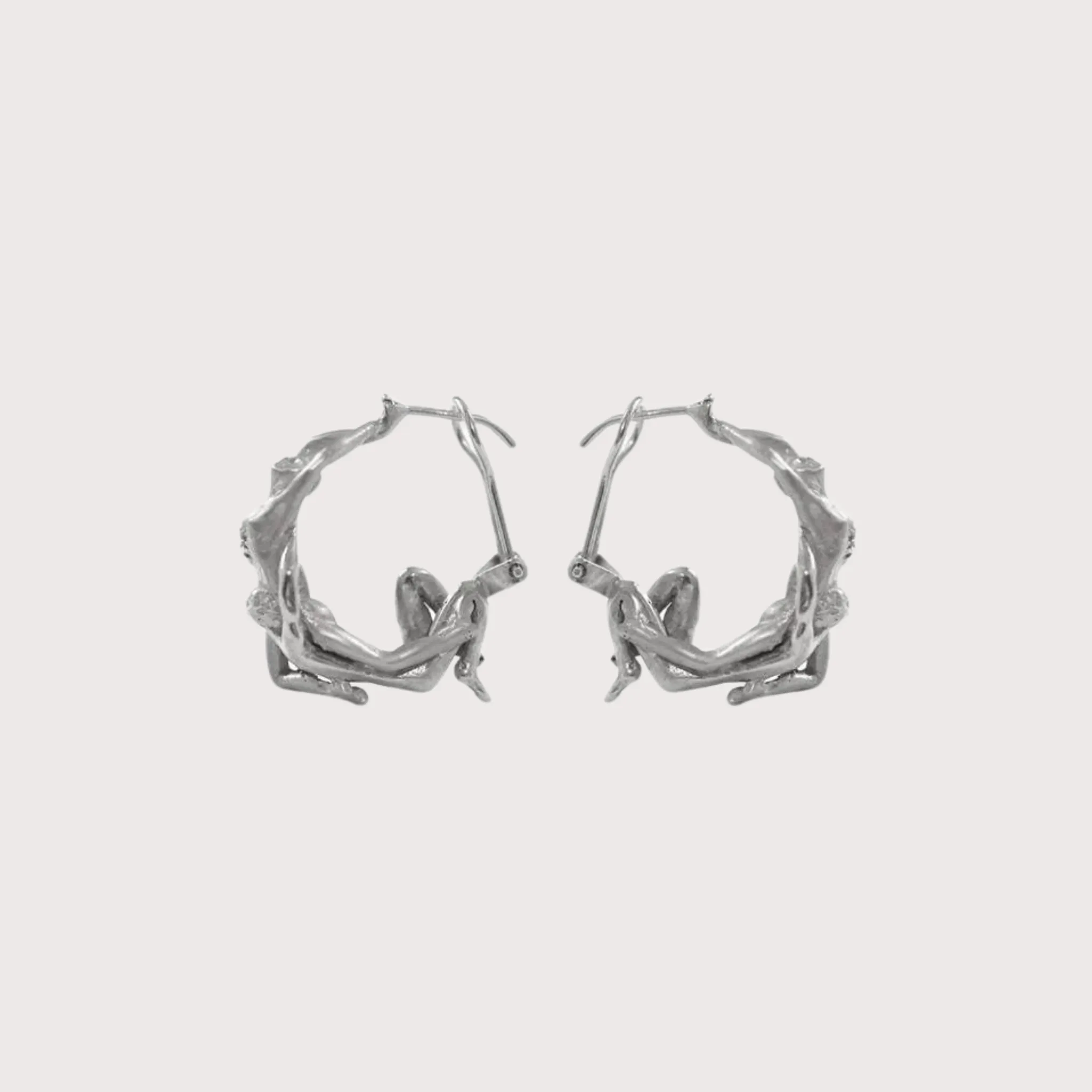 Amantes Hoop Earrings - Silver