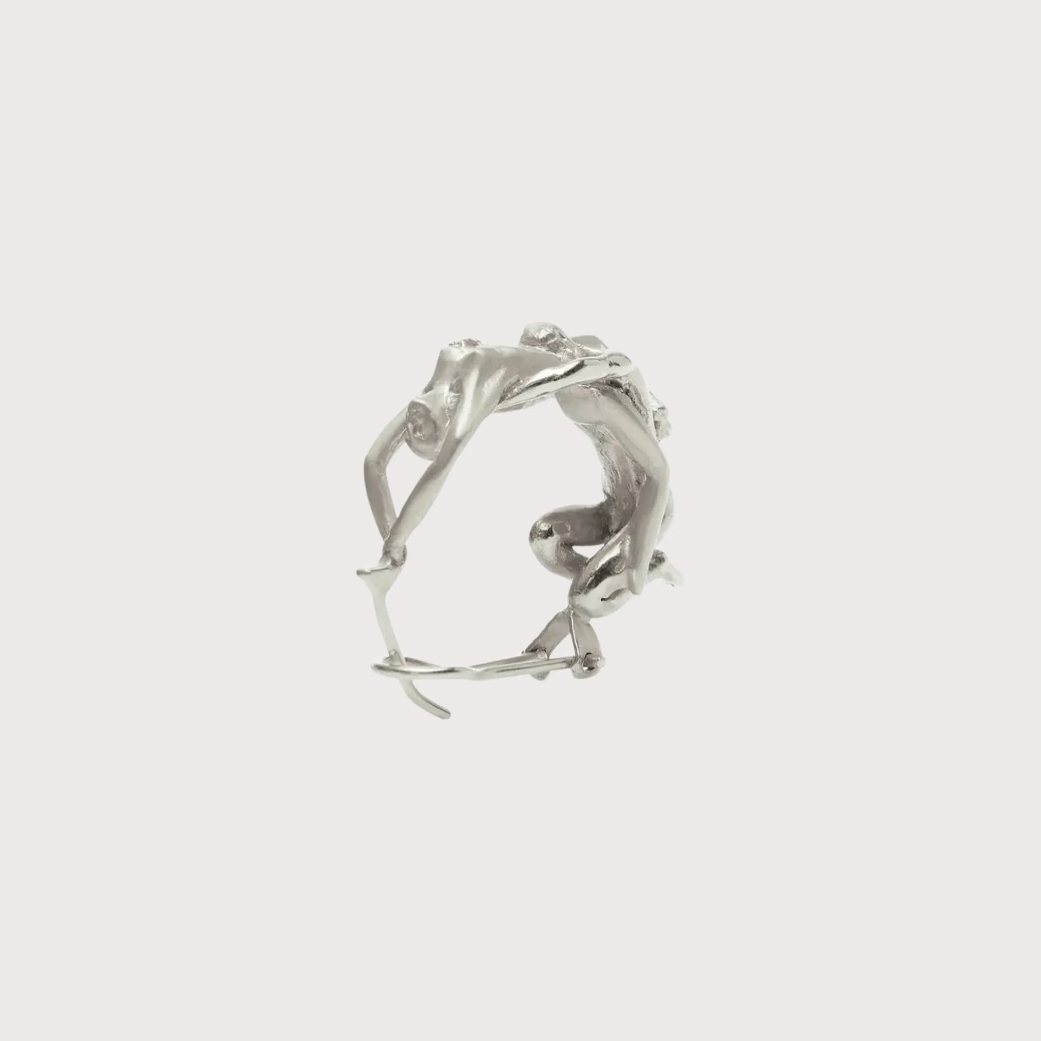 Amantes Hoop Earrings - Silver
