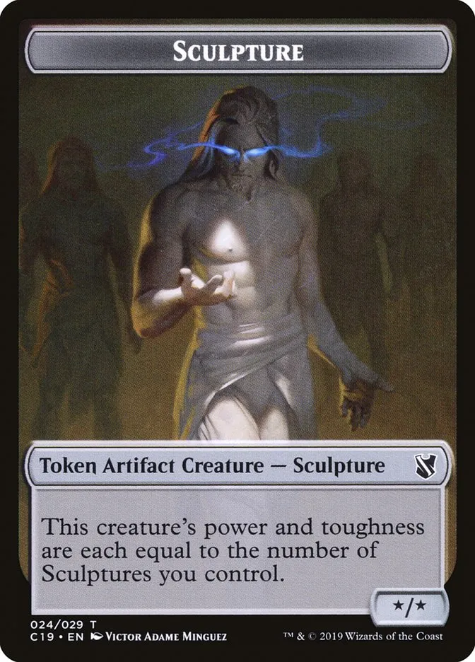 Bird (002) // Sculpture Double-Sided Token [Commander 2019 Tokens]