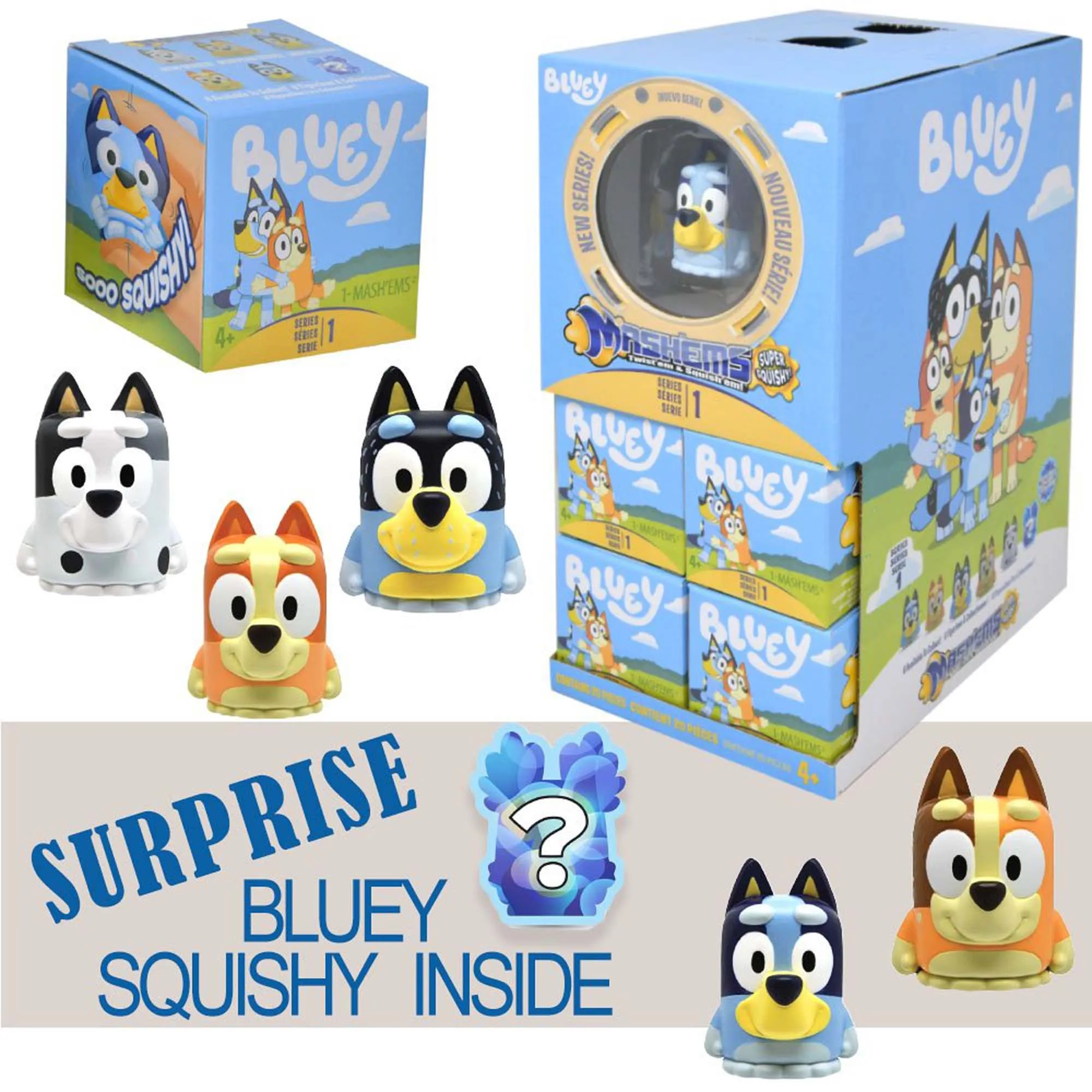 Bluey Squishy Figure Mystery Bag, Assortment, 1 Count