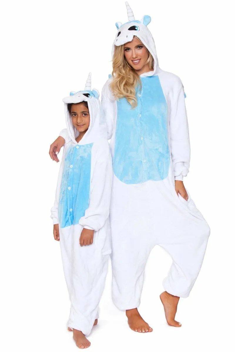 C1818 WHITE UNICORN Adult Onesie