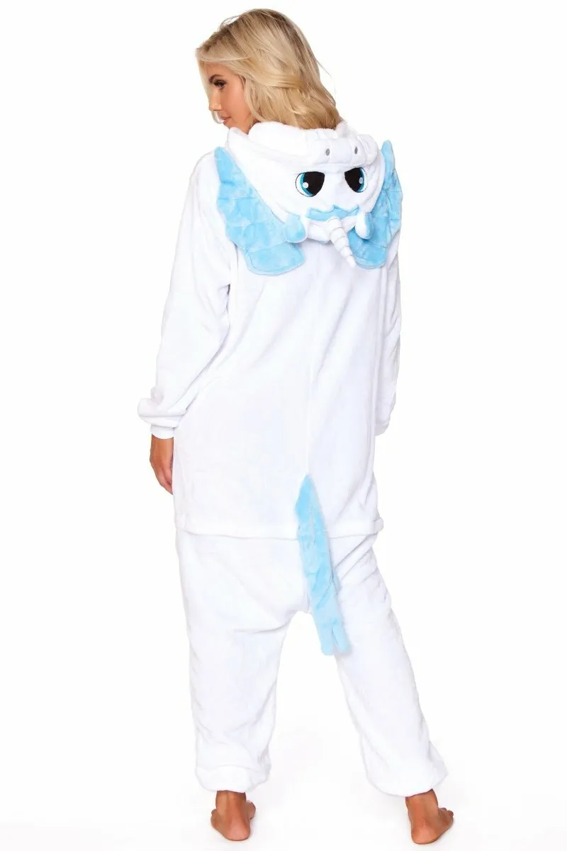 C1818 WHITE UNICORN Adult Onesie