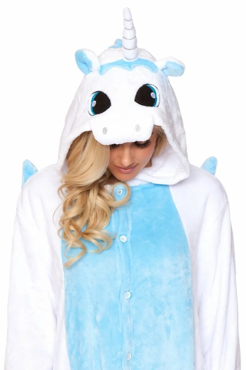 C1818 WHITE UNICORN Adult Onesie