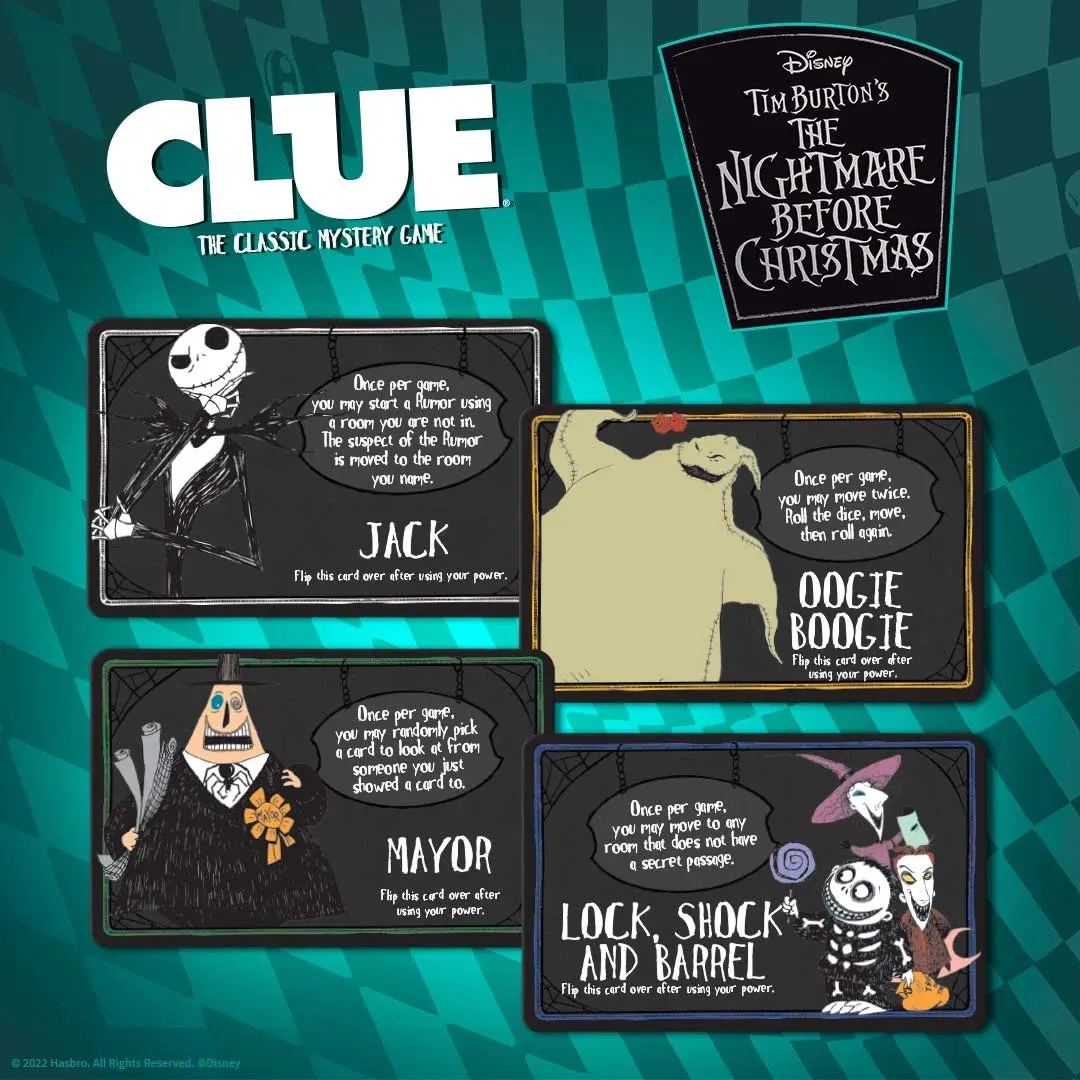 Clue Disney Tim Burtons The Nightmare before Christmas Board Game, by USAopoly