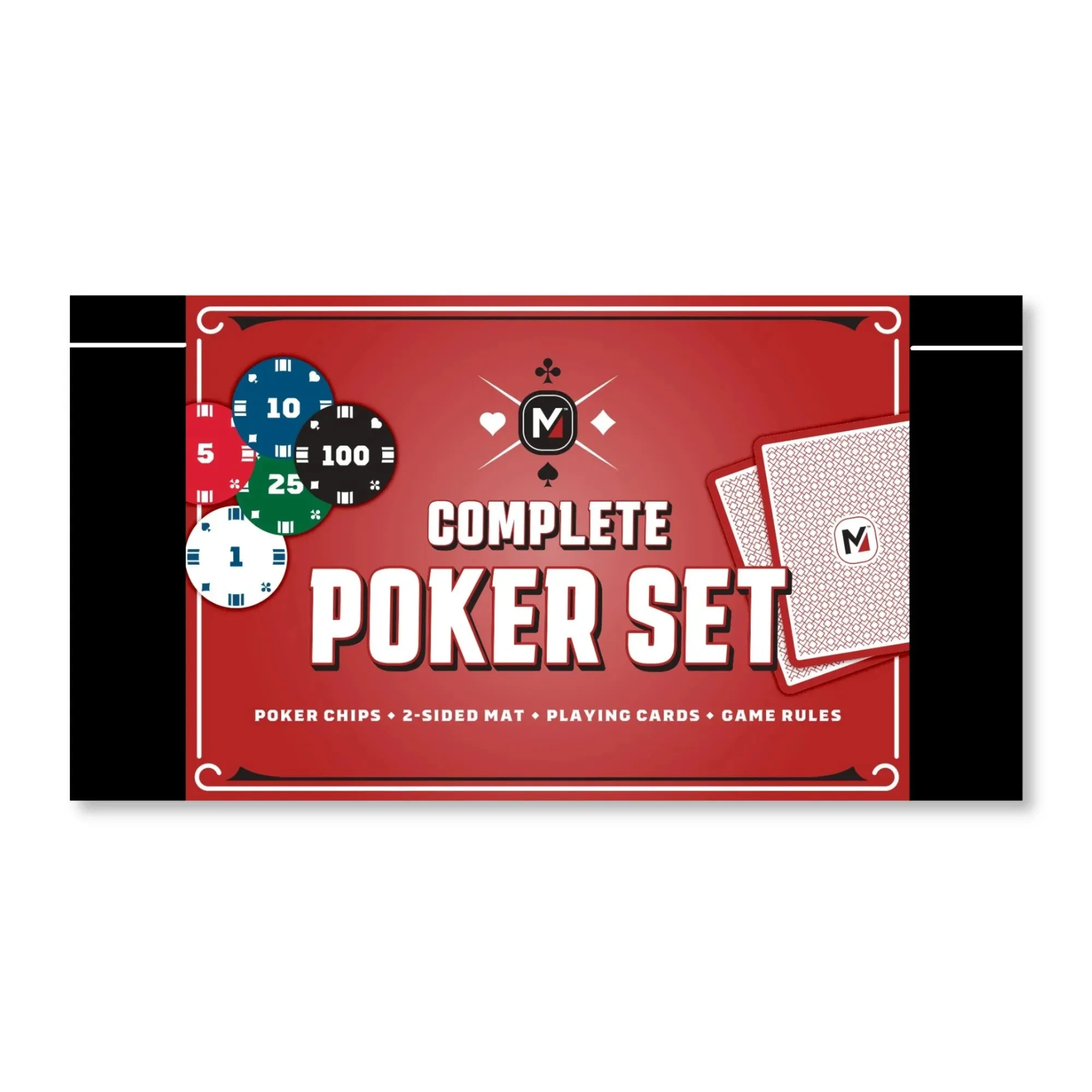 Complete Poker Set, Texas Hold'em Poker Set and Blackjack Card Game, for All Ages, 207 Piece Count, by MinnARK Sports