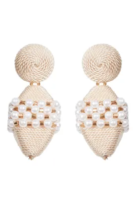 Elsie Pearl Earring - Ecru