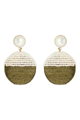 Elsie Round Earring - Chartreuse
