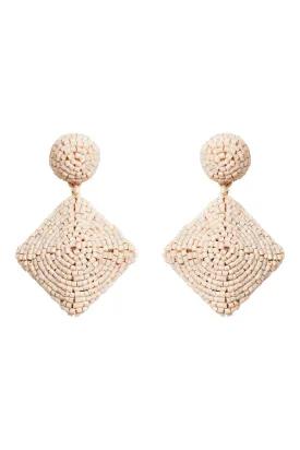 Elsie Square Earring - Ecru