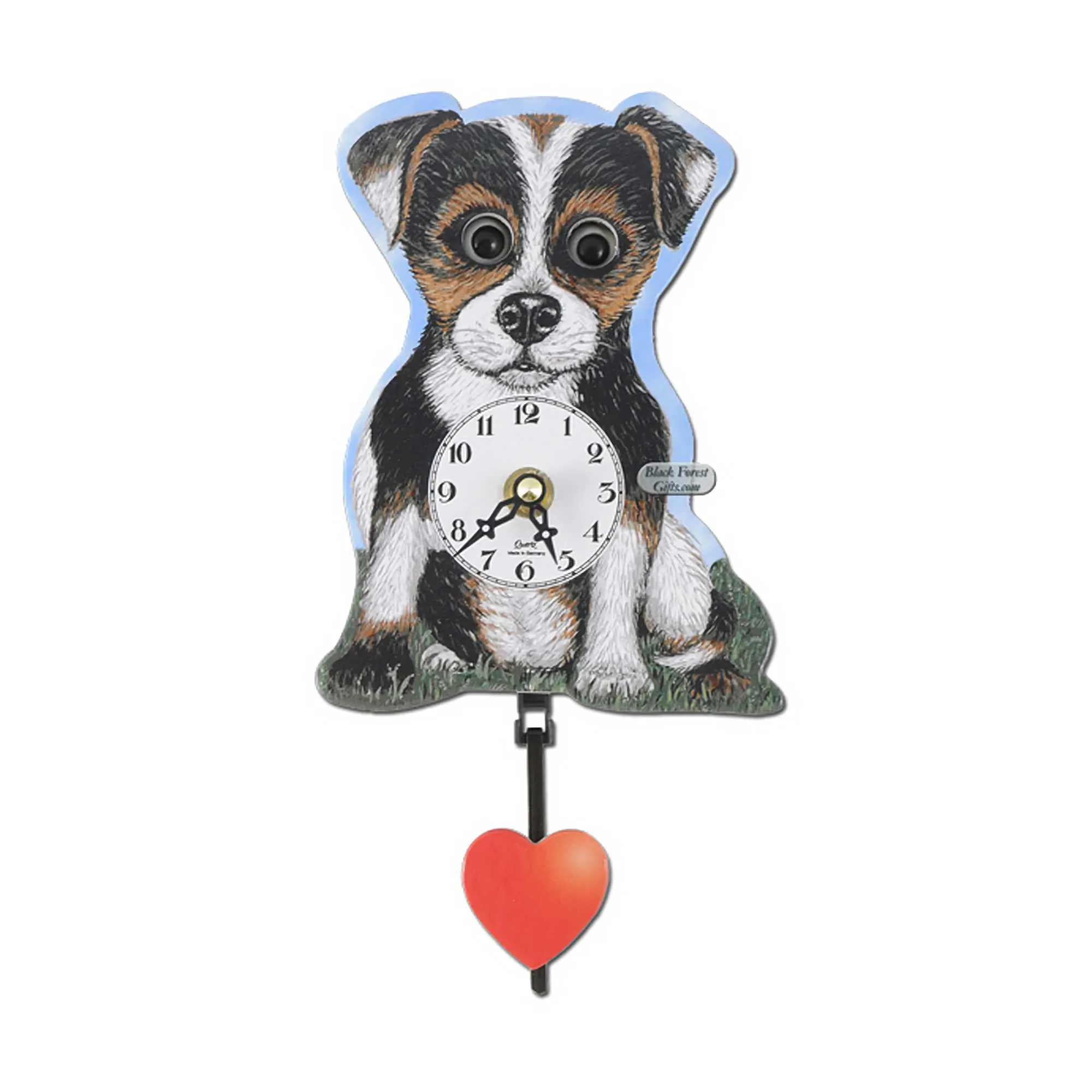 Engstler  Quartz Moving Eyes Dog Miniature Clock