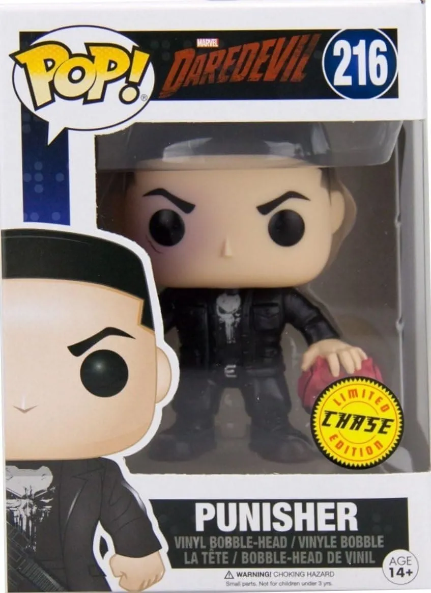 Funko Pop! Vinyl Figure Marvel: Netflix Daredevil - Punisher Chase Variant Limited Edition (with protective case)