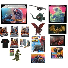 Godzilla 17-Piece Mega Bundle - Figures, Jenga, T-Shirt, Mezco, Bandai   More