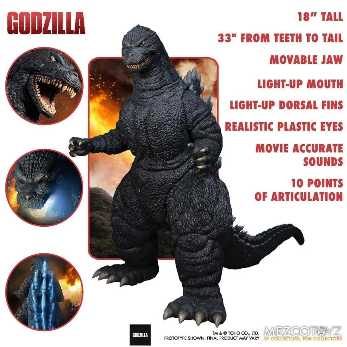 Godzilla 17-Piece Mega Bundle - Figures, Jenga, T-Shirt, Mezco, Bandai   More