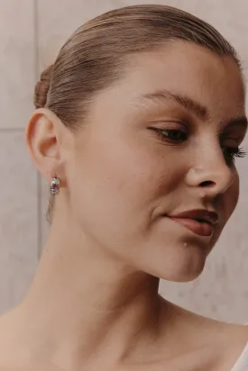 Heritage Earring - Silver Gem