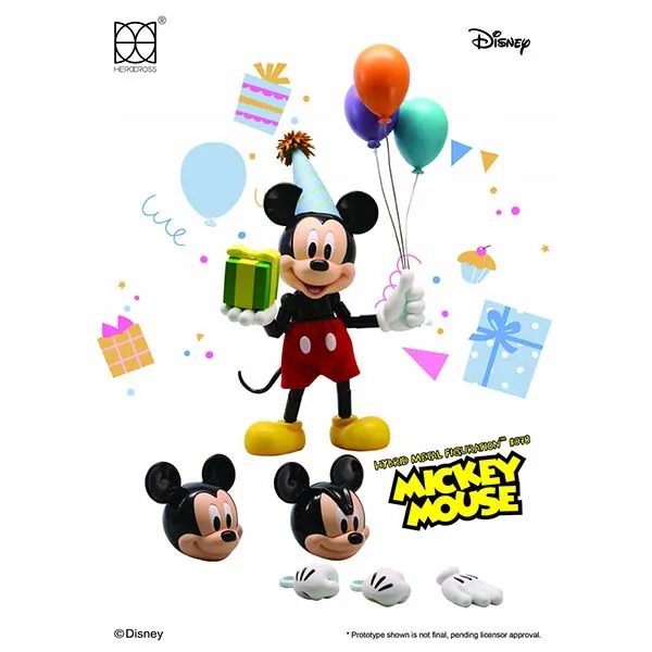 Herocross HMF#078 Disney Birthday Mickey Mouse Figure 90th Anniversary Edition