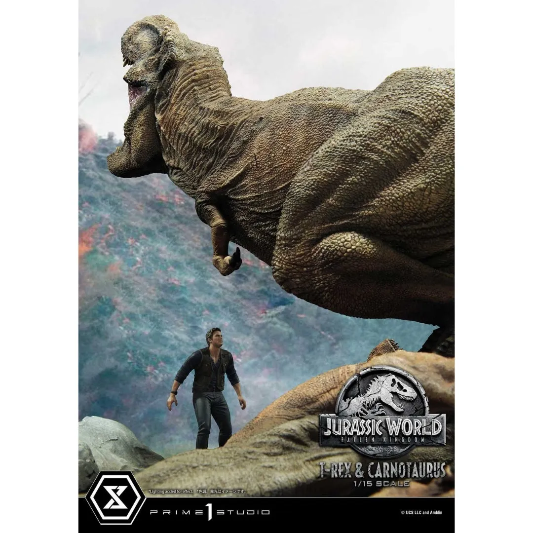 Jurassic World Fallen Kingdom: T-Rex & Carnotaurus Standard Edition Figure by Prime1 Studios