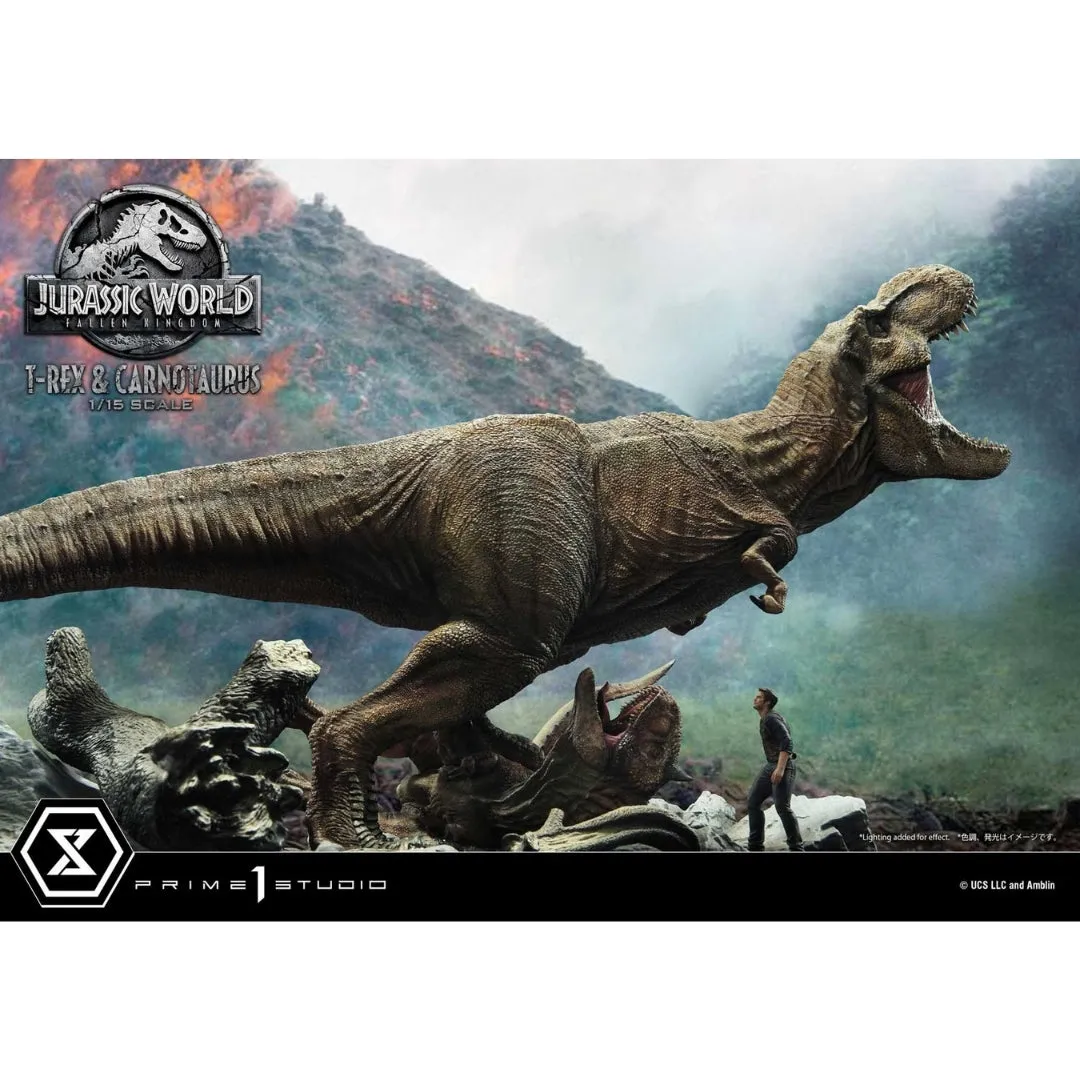 Jurassic World Fallen Kingdom: T-Rex & Carnotaurus Standard Edition Figure by Prime1 Studios