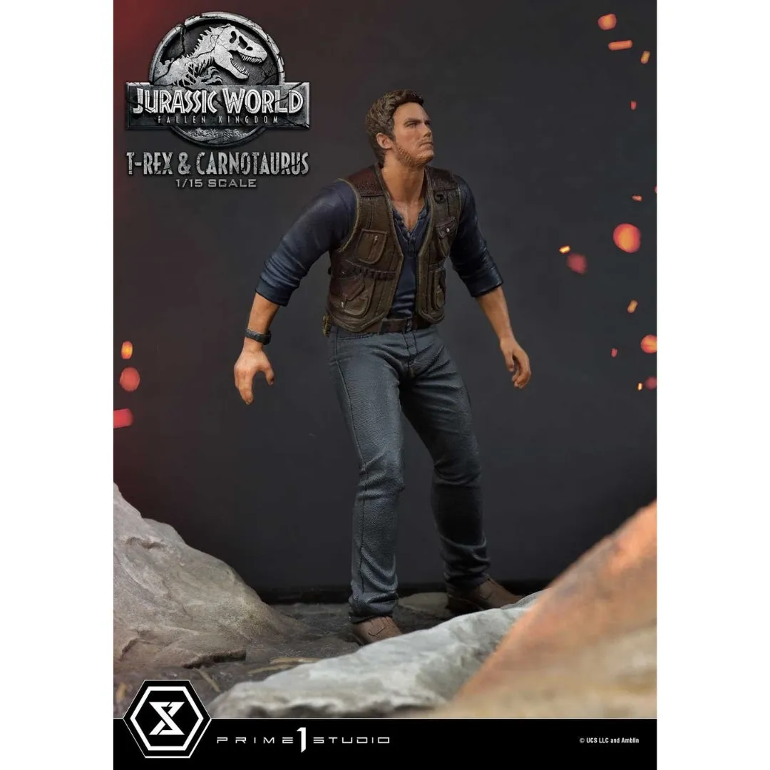 Jurassic World Fallen Kingdom: T-Rex & Carnotaurus Standard Edition Figure by Prime1 Studios