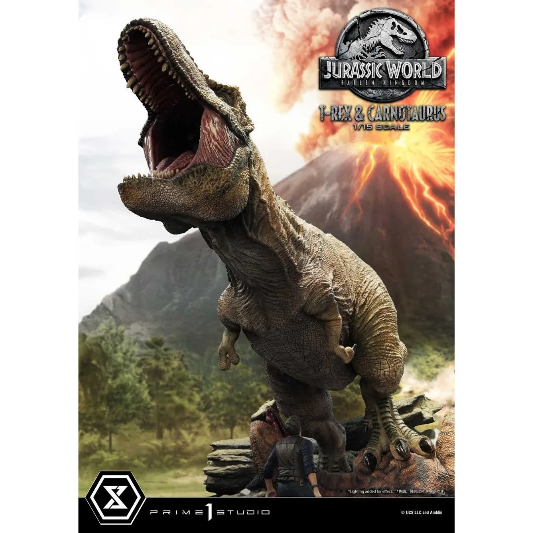 Jurassic World Fallen Kingdom: T-Rex & Carnotaurus Standard Edition Figure by Prime1 Studios
