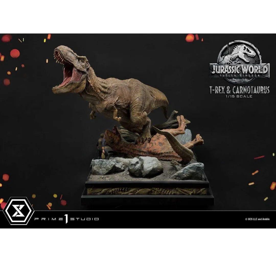 Jurassic World Fallen Kingdom: T-Rex & Carnotaurus Standard Edition Figure by Prime1 Studios
