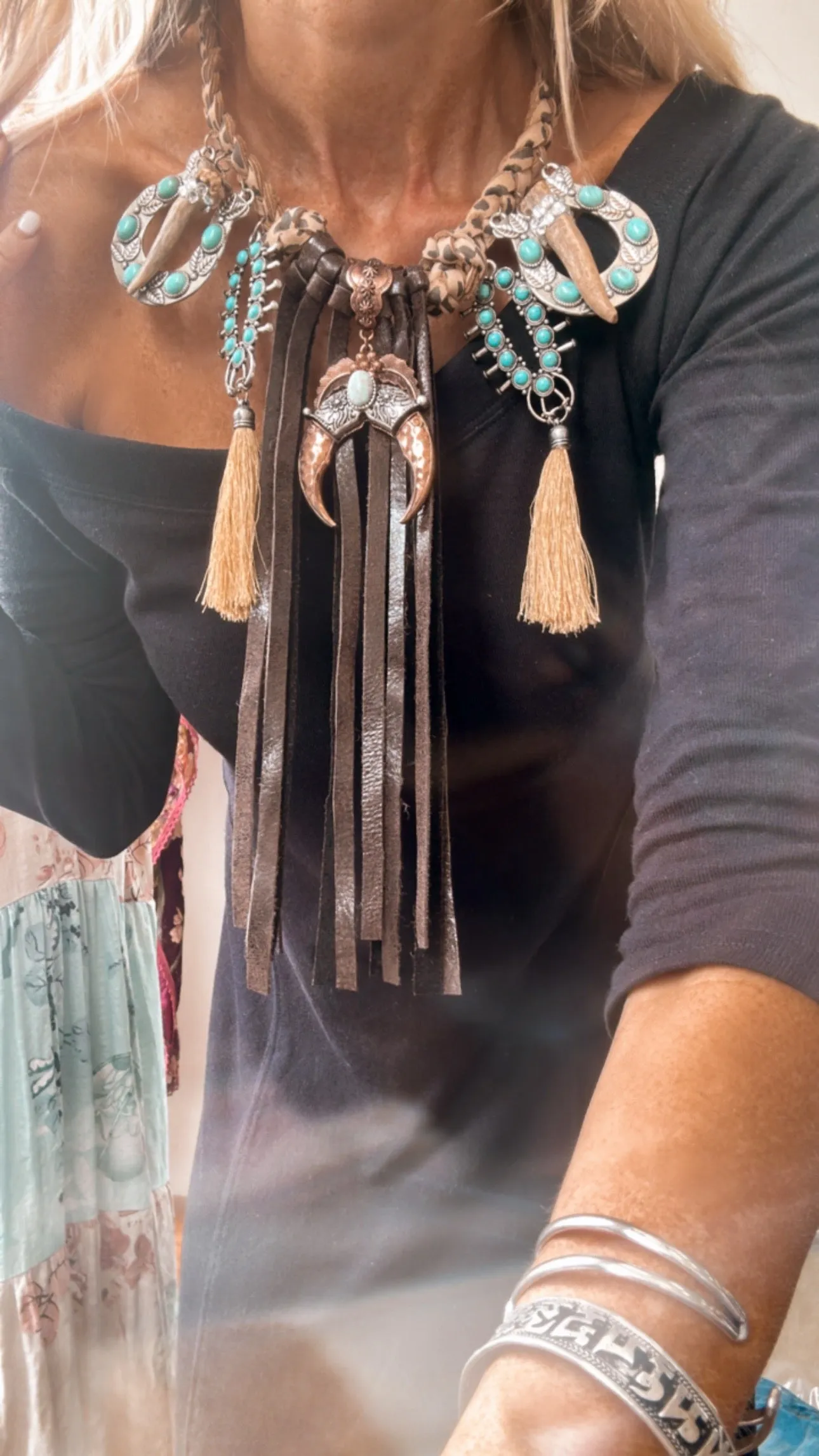 Lucky Horseshoe Leather Necklace