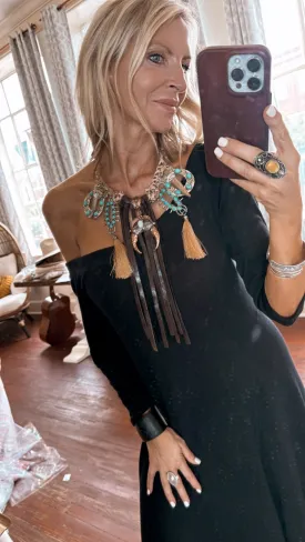 Lucky Horseshoe Leather Necklace