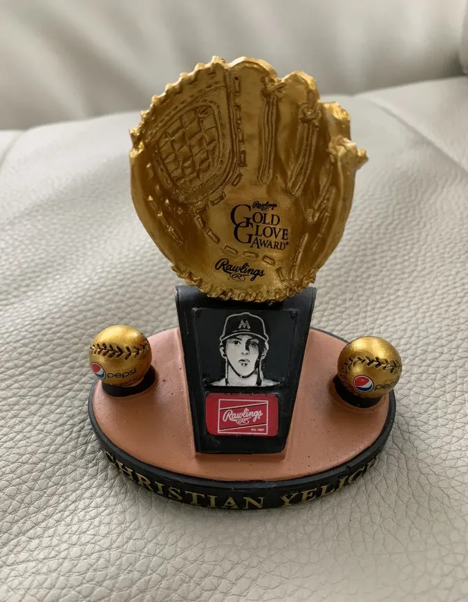 Marlins Christian Yelich Gold Glove Collectors Item