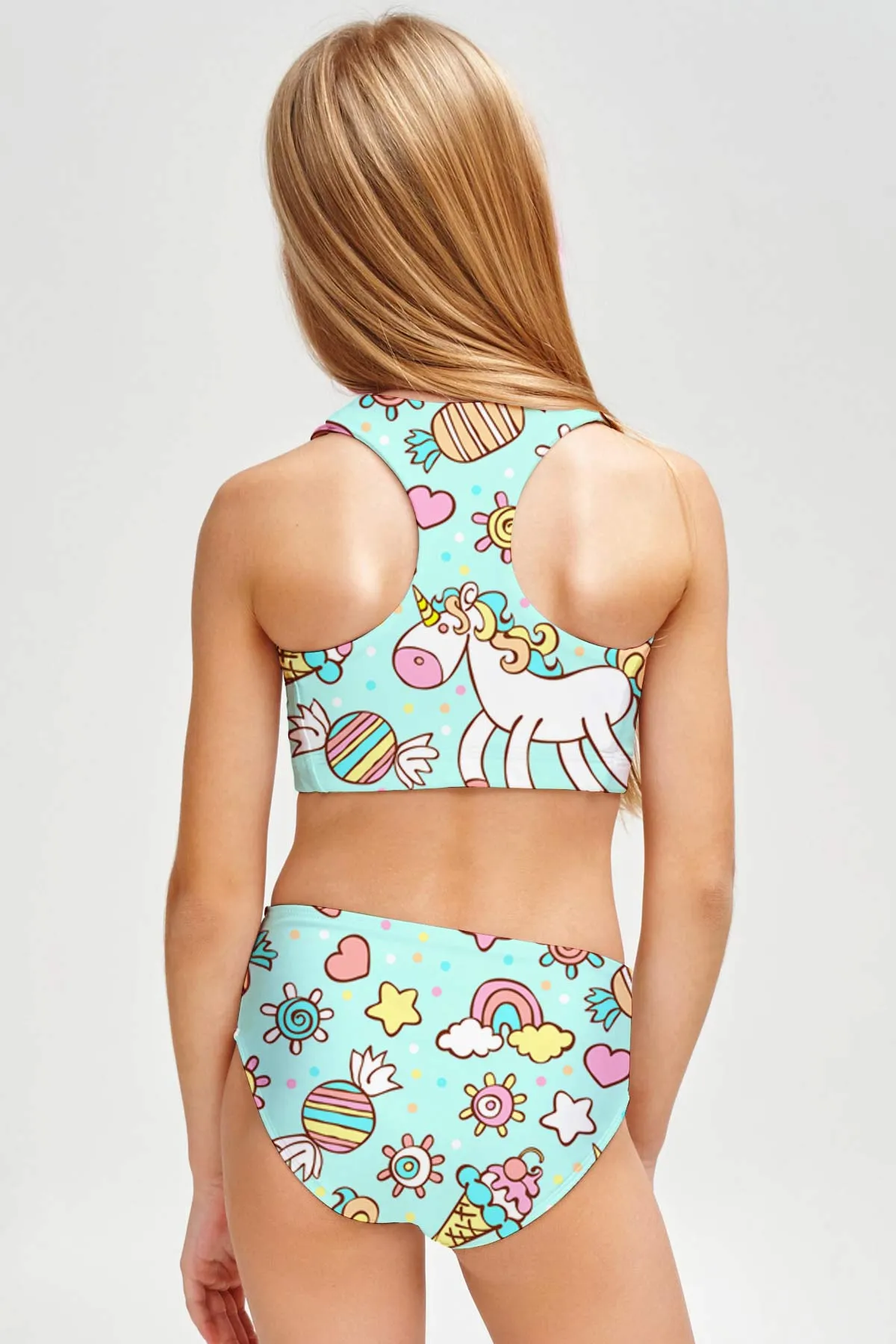 My Friend Unicorn Claire Two-Piece Swimsuit Sport Swimwear Set - Girls