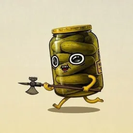 Pickle Warrior Giclee Print by Mike Mitchell