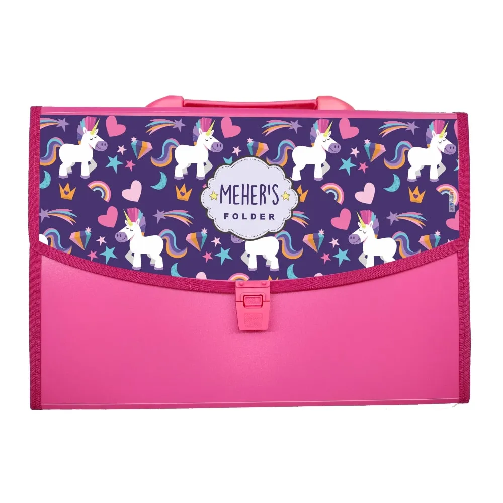 Pink Folder - Magical Unicorn