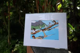 "Vintage Canoe Party Wave" Aaron Char Art