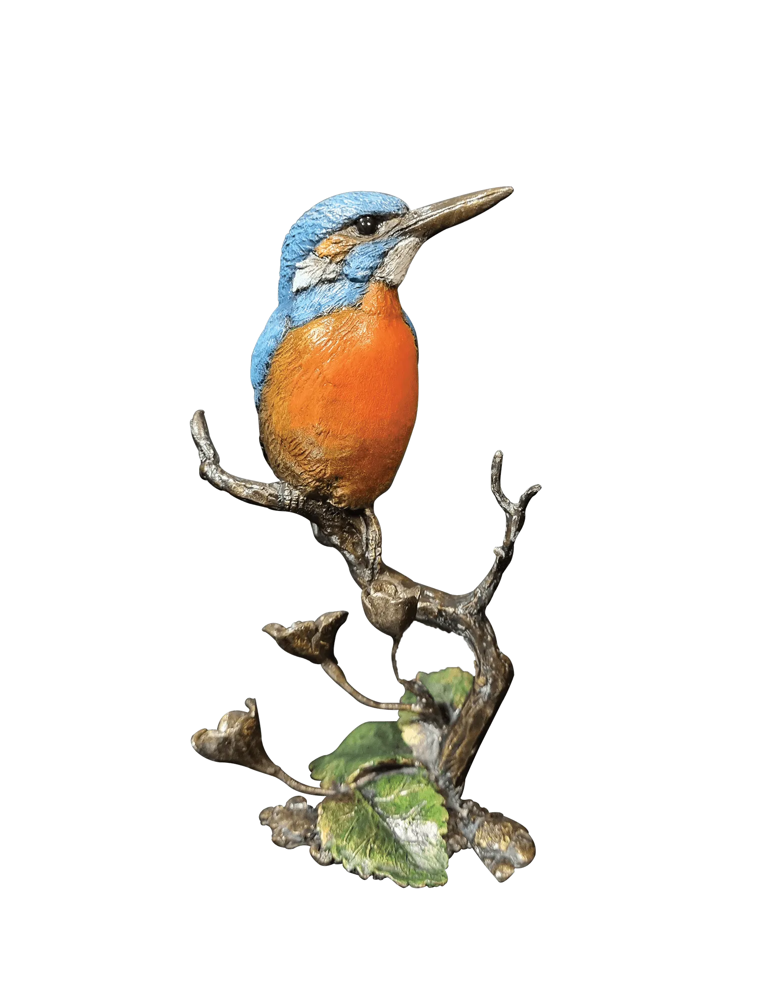 Richard Cooper Kingfisher with Meadow Marsh Solid Bronze Sculpture (With Presentation Box)