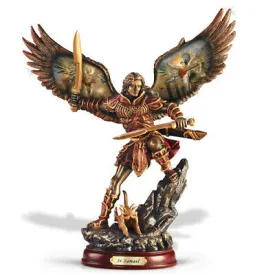 SAMAEL ANGEL: WRATH OF GOD Item Bronze Colour Archangel Resin Figurine