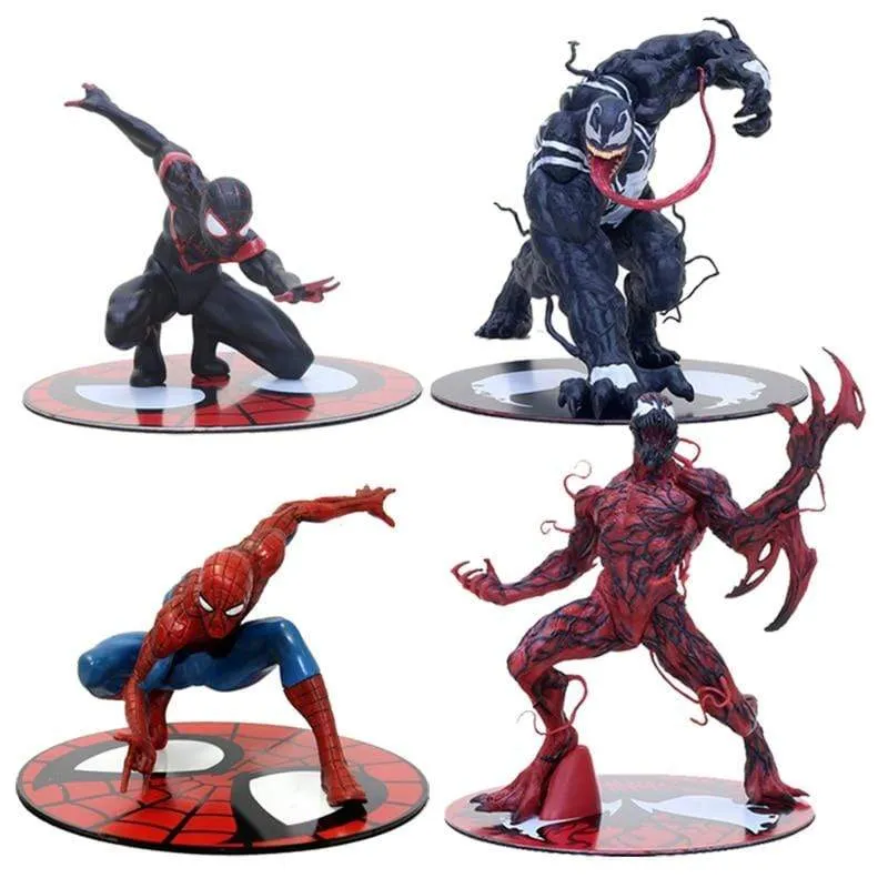Spiderman Venom Carnage Pre-Painted statue action Figures