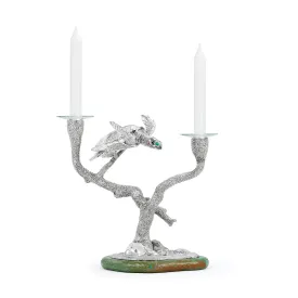 Staghorn & Hawksbill Turtle Candelabra in Silver - No. 4