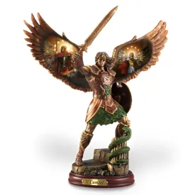 The Bradford Exchange CAMAEL: ONE WHO SEES GOD Archangels of Light Bronze Religious Sculpture Collection Issue #14 by Howard David Johnson 10-inches