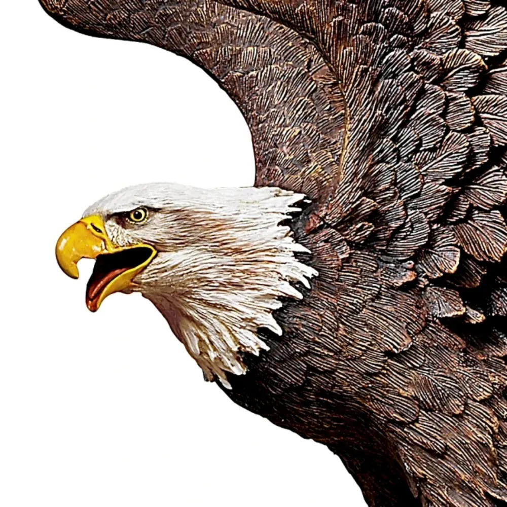 The Bradford Exchange Canyon Guardian Eagle Sculpture Handcrafted Tribute to Wildlife Guardians Winged Protectors Sculpture Collection Issue #1 by Ted Blaylock 13-inches
