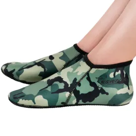 Zephyr 3mm Neoprene Socks - Green Camouflage